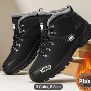 Sports Outdoor Men's. or Women's Black Winter Boots